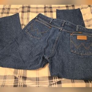 Wrangler Men's Deep Blue Straight Jeans